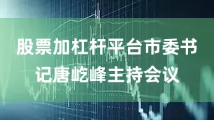 股票加杠杆平台市委书记唐屹峰主持会议